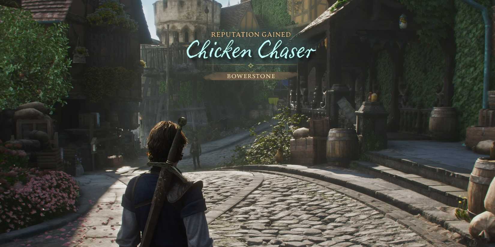 A player gaining the Chicken Chaser reputation in Fable