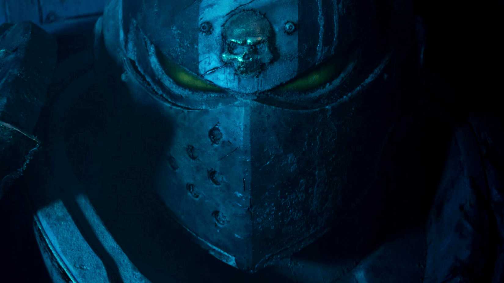 Close-up of an armor in Warhammer 40,000's Secret Level episode