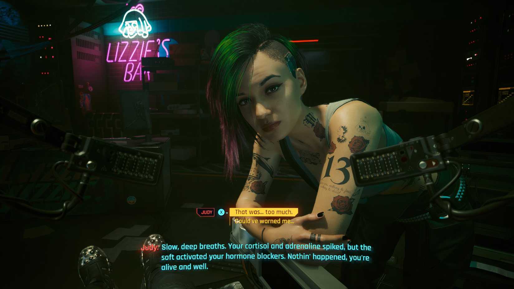 cyberpunk 2077 judy lizzies bar