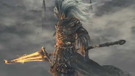 A boss stands ready in Dark Souls 3