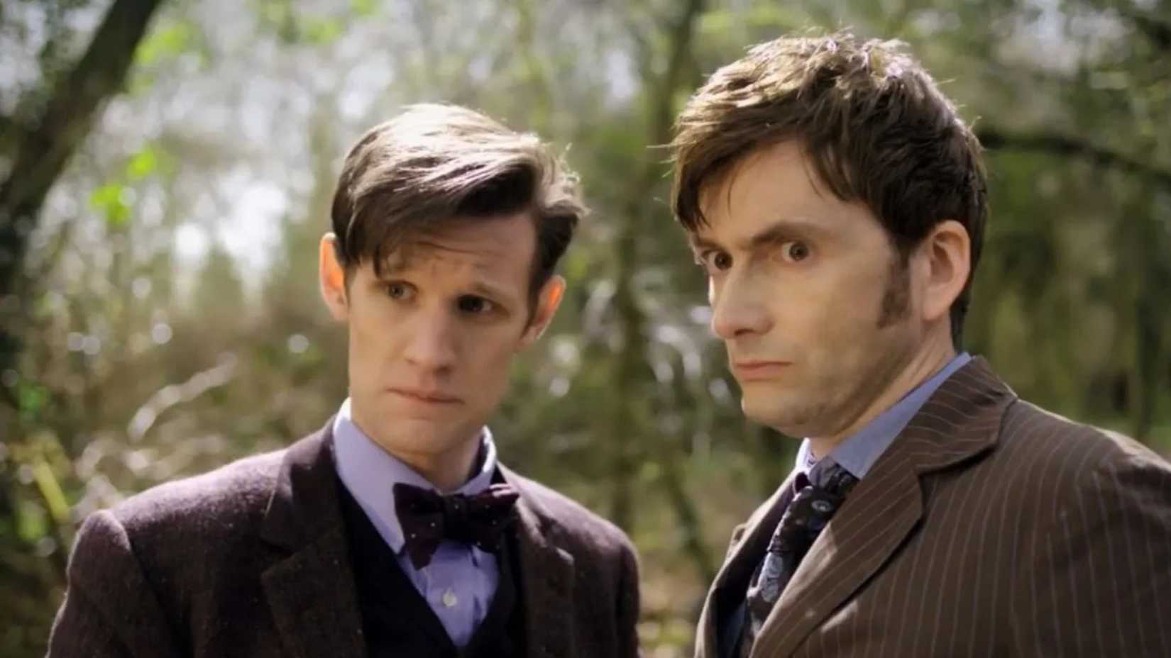 David Tennant and Matt Smith on Doctor Who