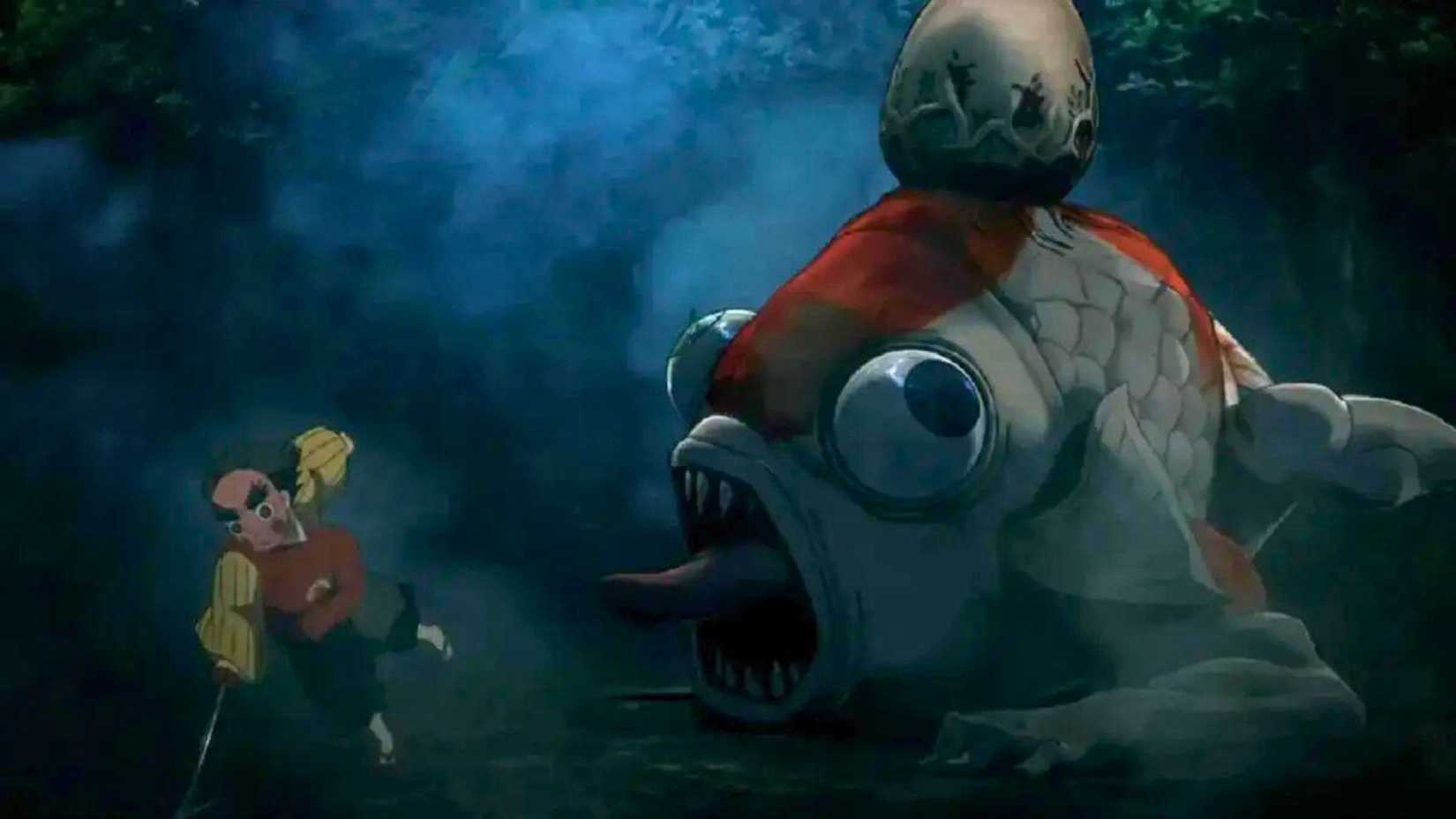 Quỷ đuổi theo một thợ rèn kiếm trong Sát Quỷ Sát Nhân