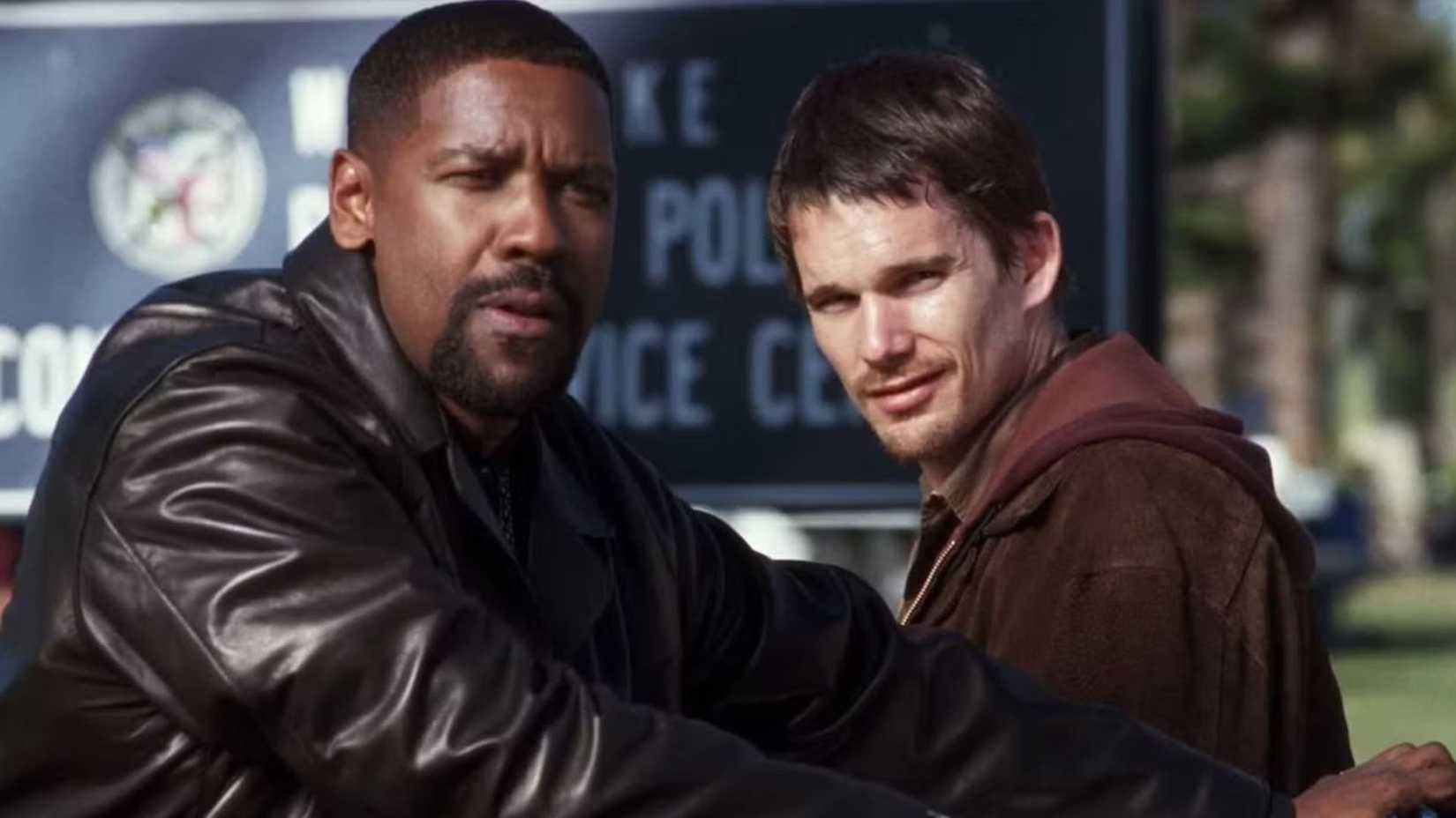 Denzel Washington e Ethan Hawke em Dia de Treinamento