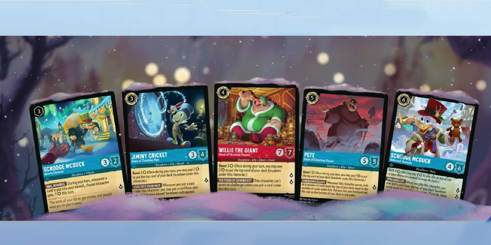 Disney Lorcana Winterspell Cards of Mickeys Christmas Carol