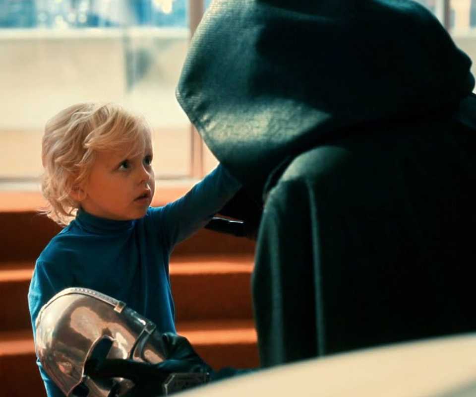 Doctor Doom from behind in Fantastic Four First Steps