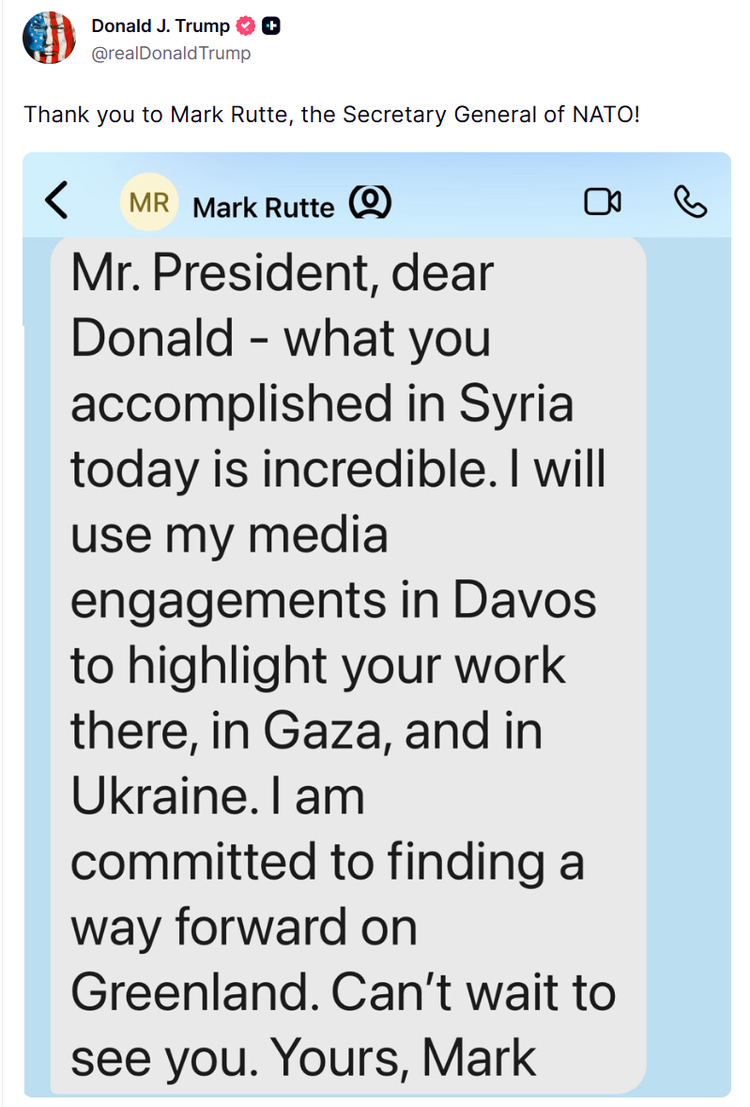 Donald Trump Leaks Mark Rutte Text
