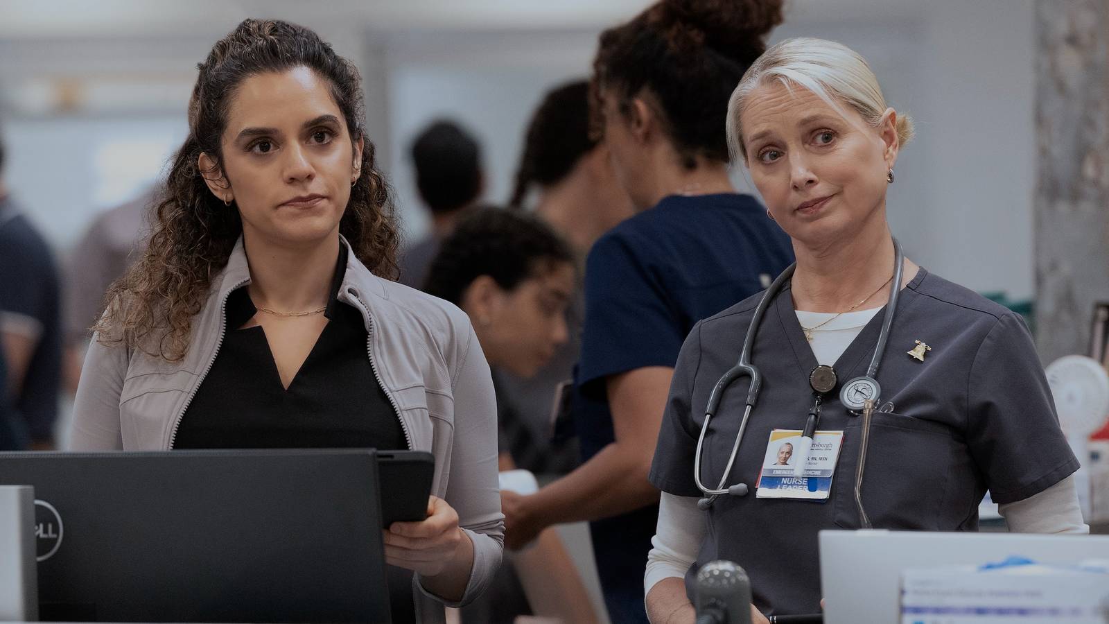 Dr. Al-Hashimi and Dana in The Pitt season 2