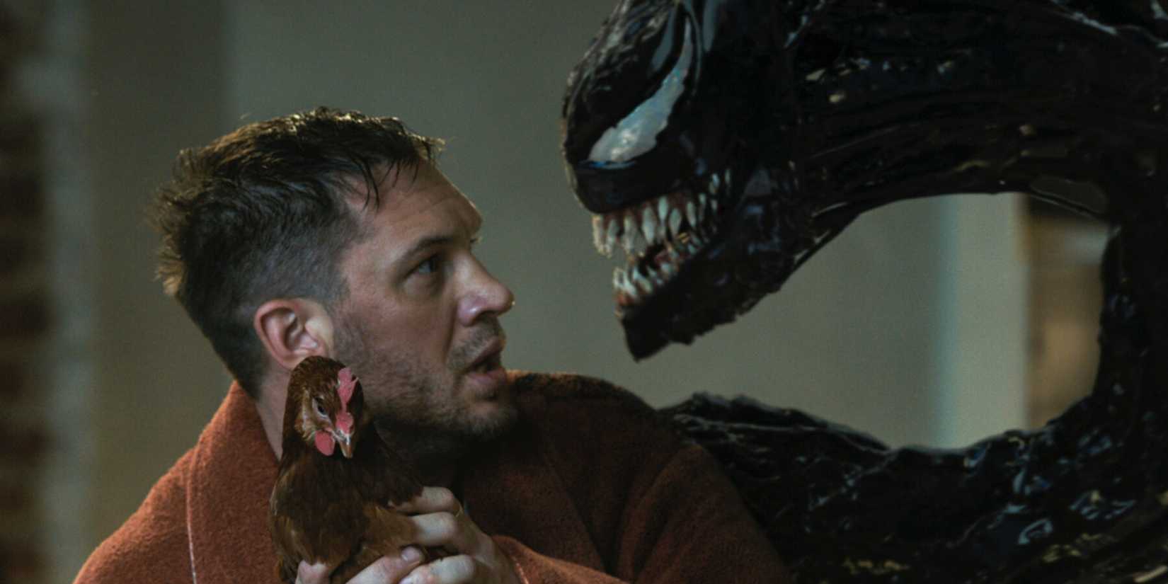 Eddie streitet mit Venom in „Venom Let There Be Carnage“.