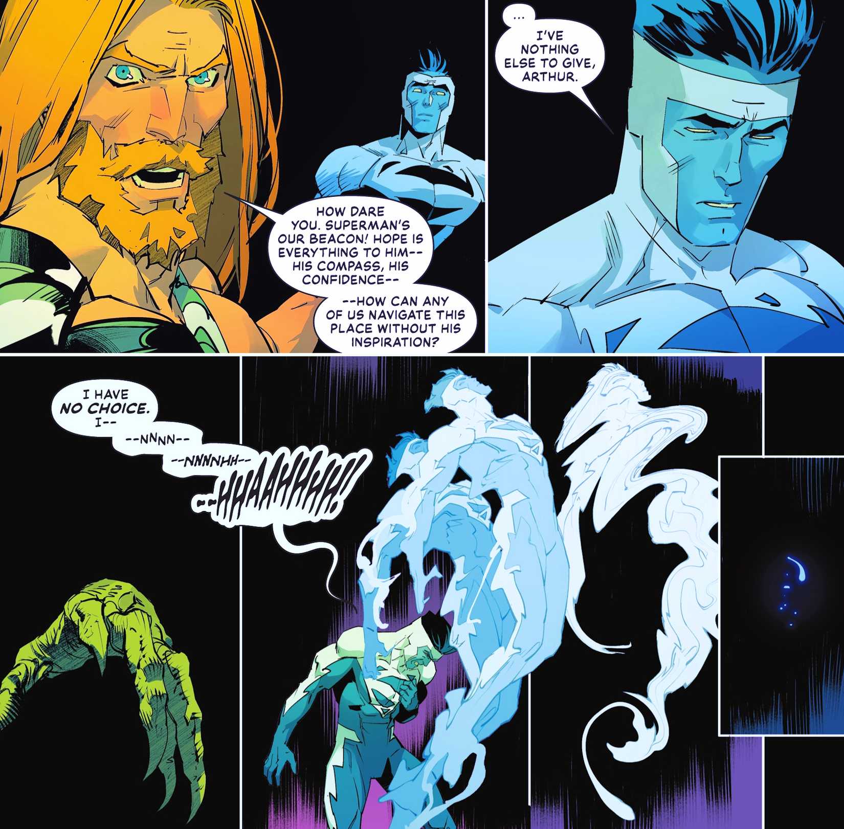 Electric Superman Loses Hope in Justice League Unlimited Comic