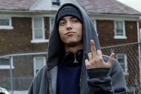 Eminem flips the bird in 8 Mile