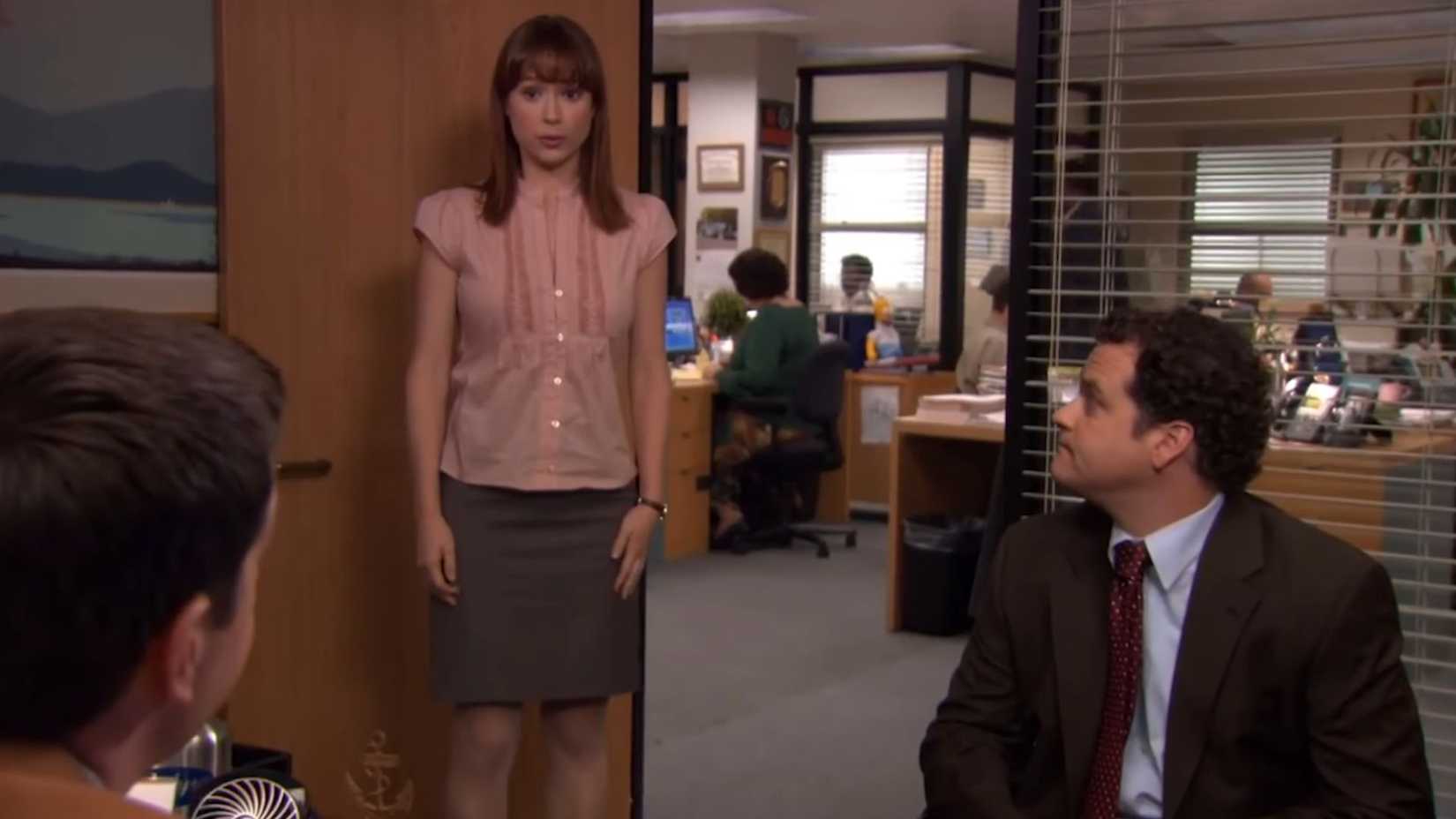 Erin speaks to Andy and his clients on The Office