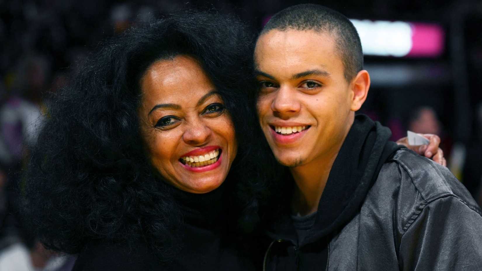 Evan Ross and Diana Ross Smiling Together