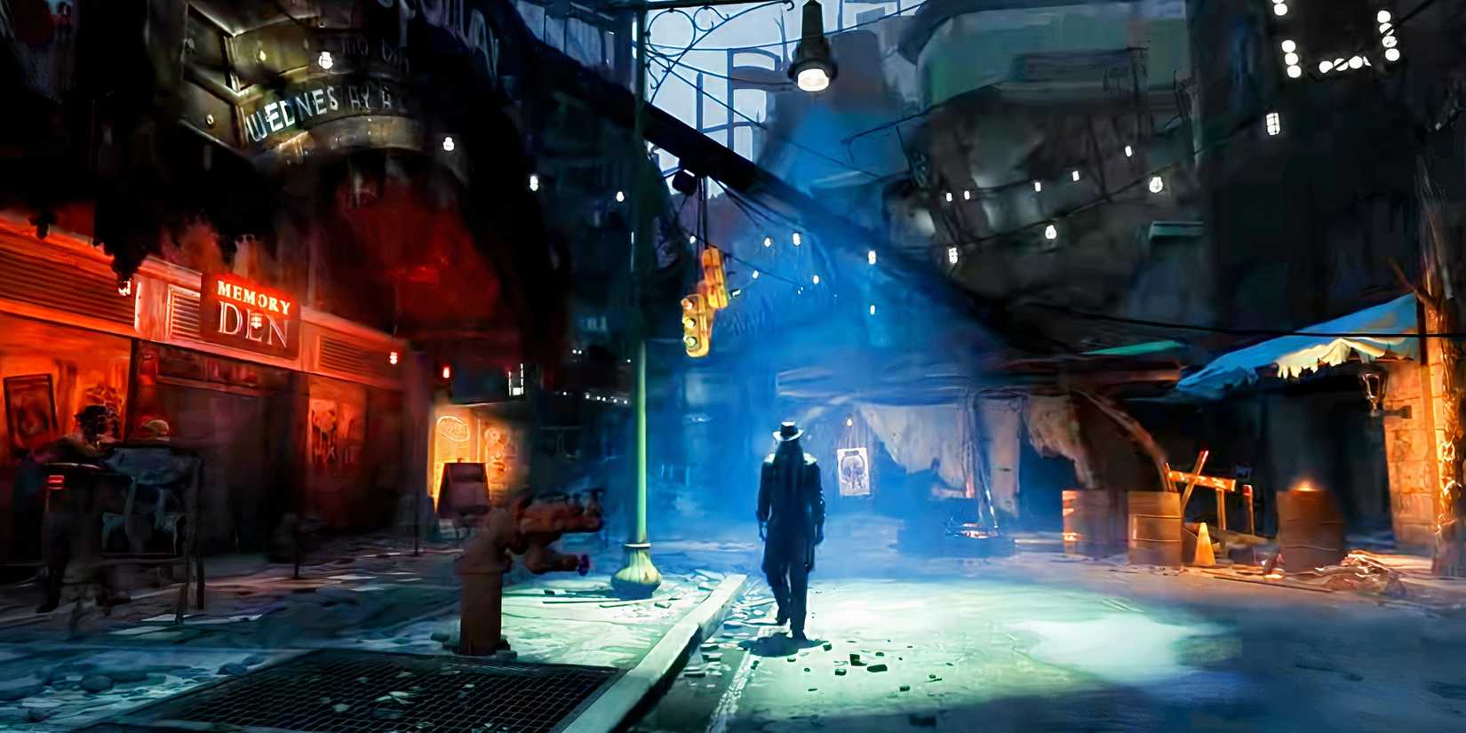 Fallout character in city