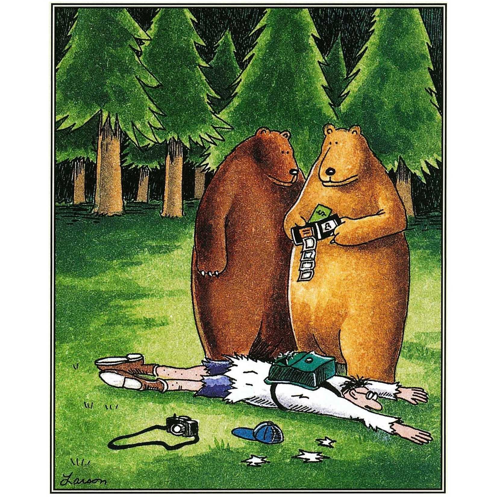 far side bears checking wallet
