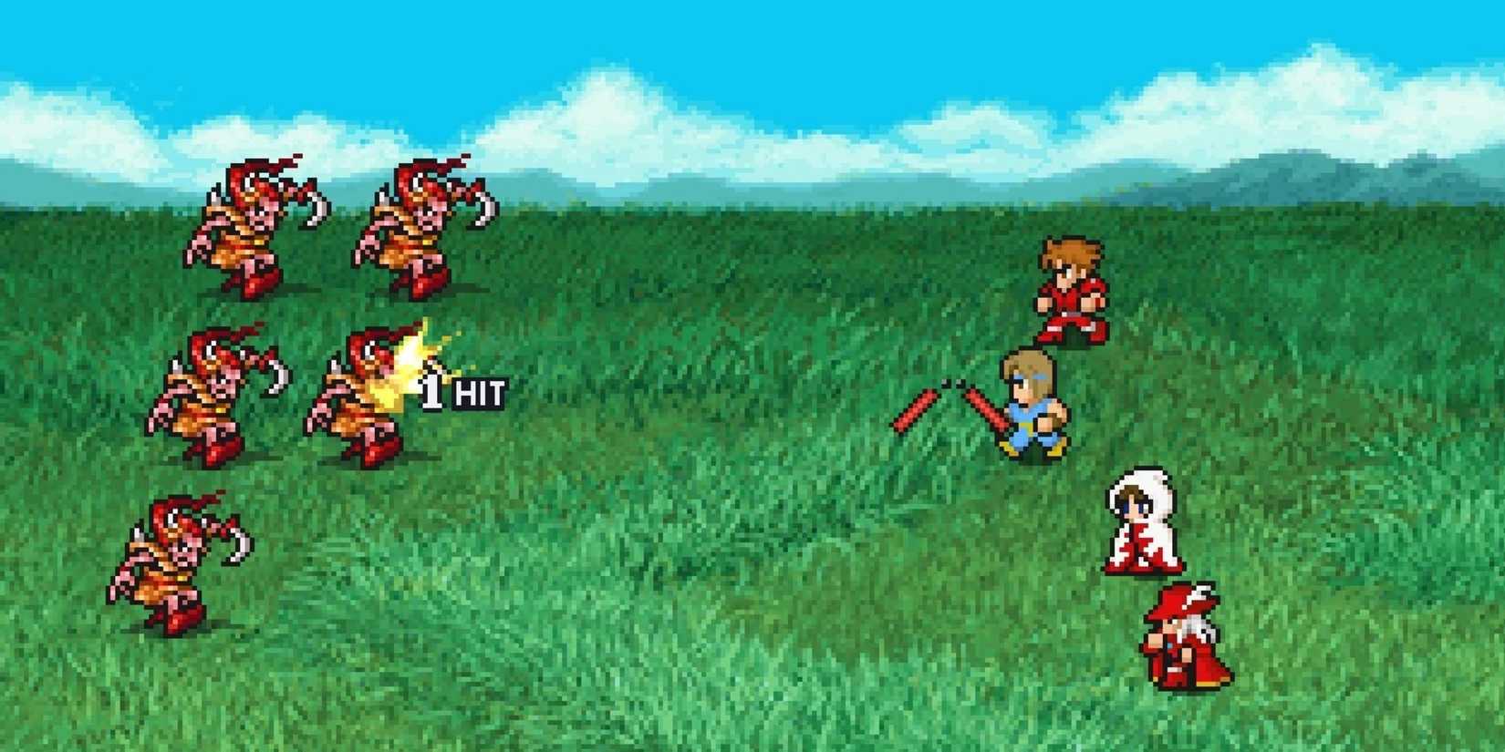Final Fantasy 1 combat with goblins