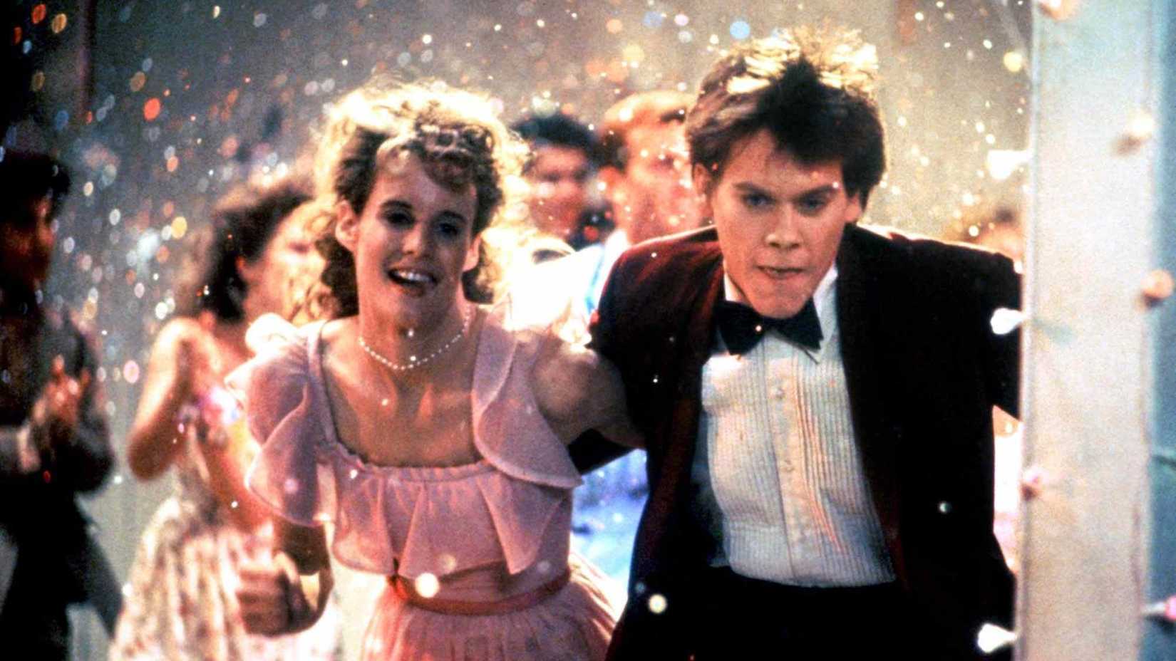 Ren and Ariel run through confetti in Footloose