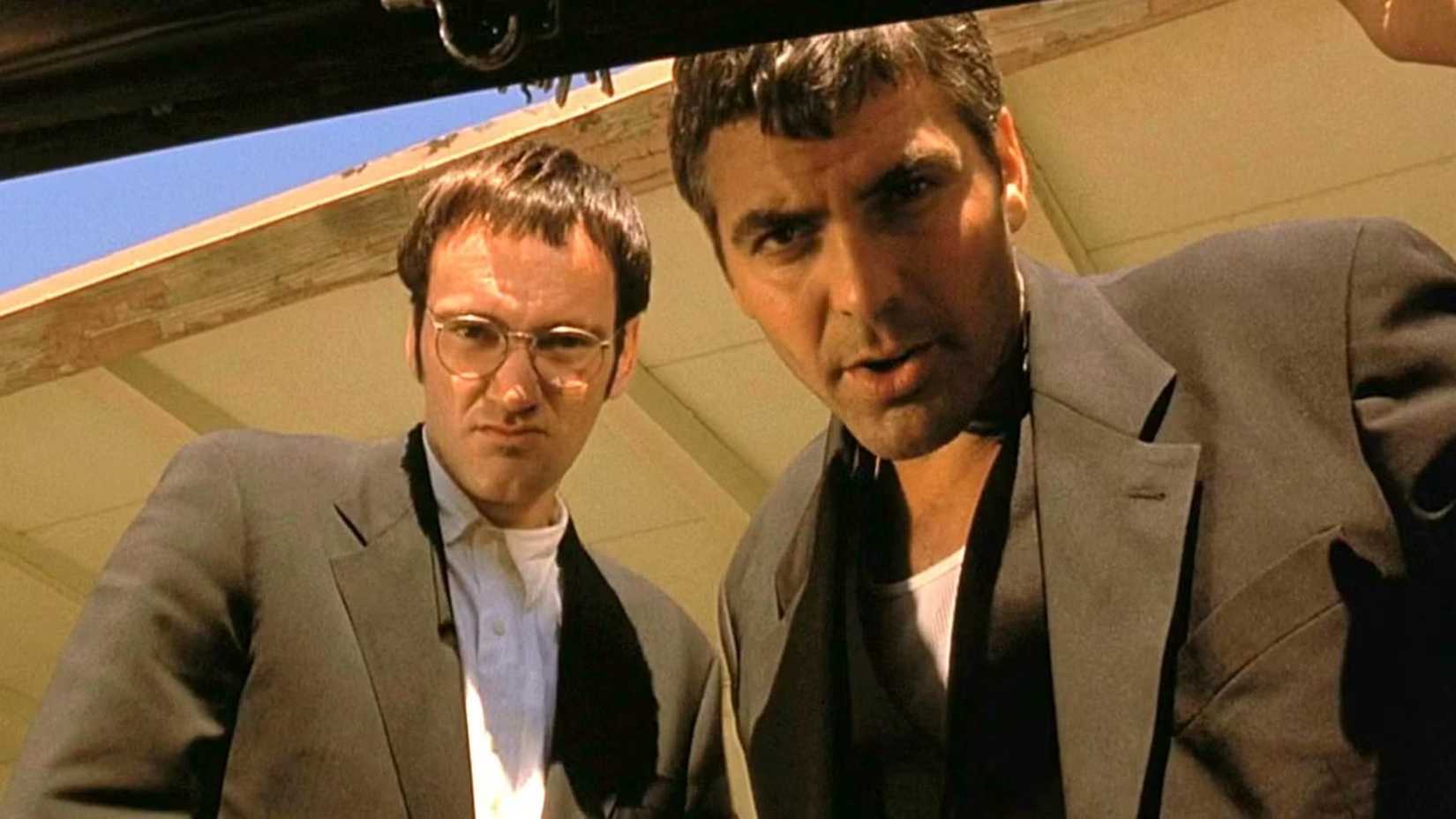 The Gecco brothers look into a car trunk in From Dusk Till Dawn