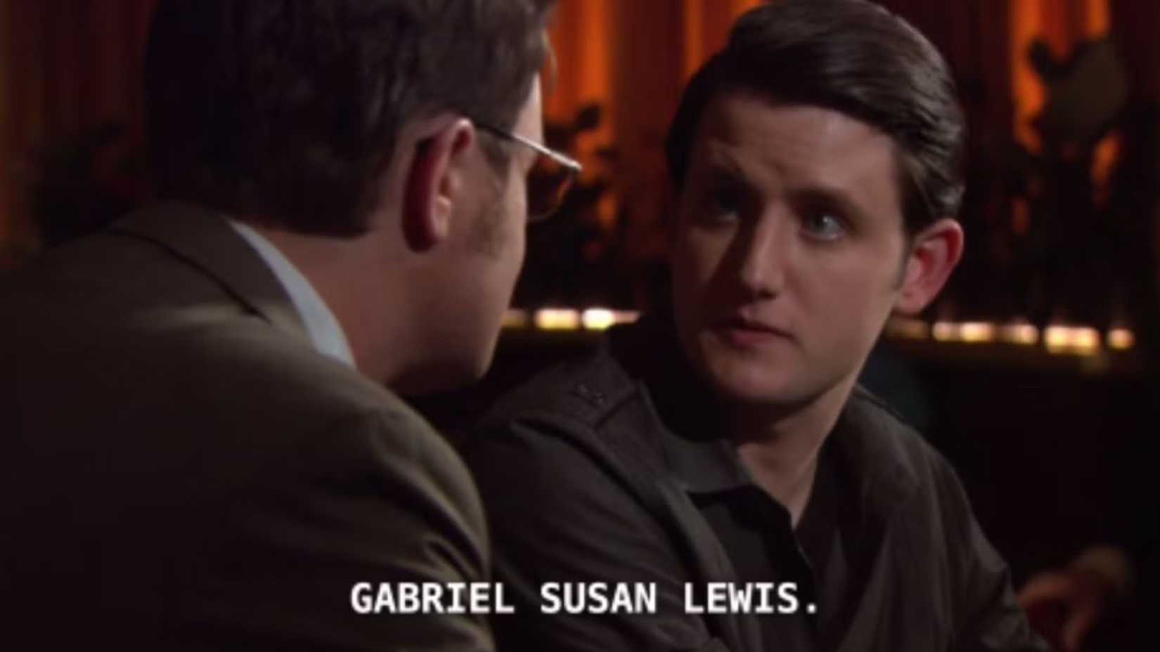 Gabe reveals his first name in the office