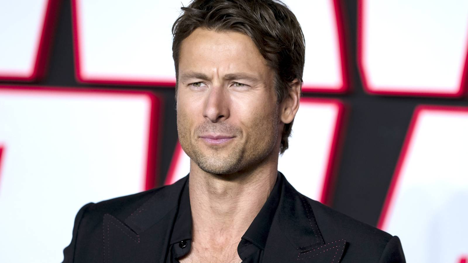 Glen Powell at the London premiere of The Running Man