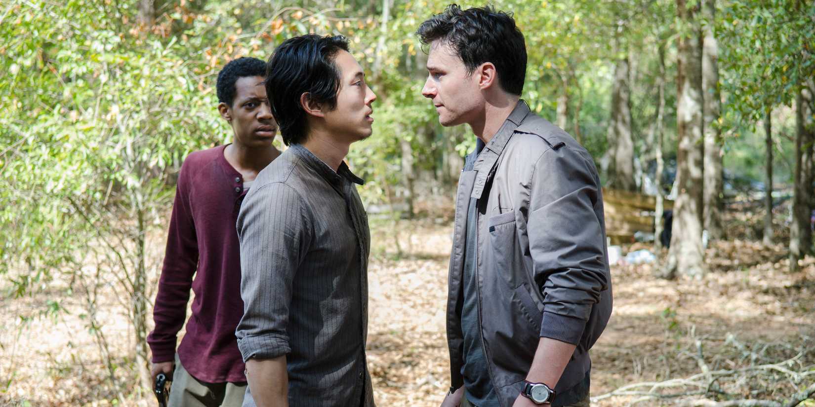 Glenn confronta Aiden em The Walking Dead