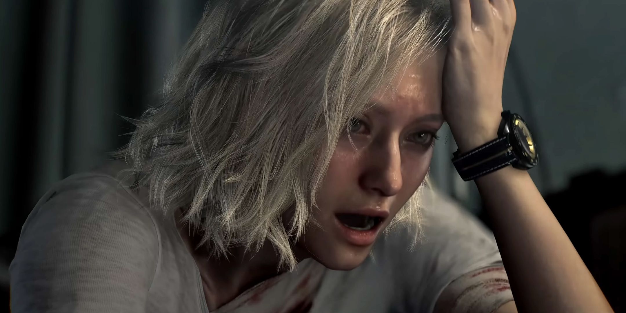 Grace Ashcroft with a pained expression in Resident Evil Requiem