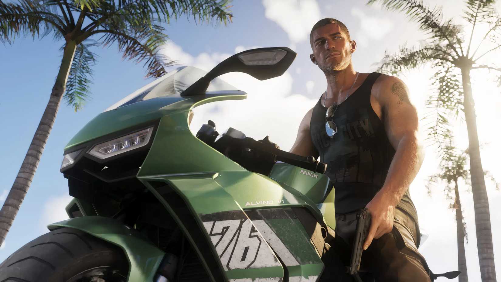 Jason riding a bike in GTA VI