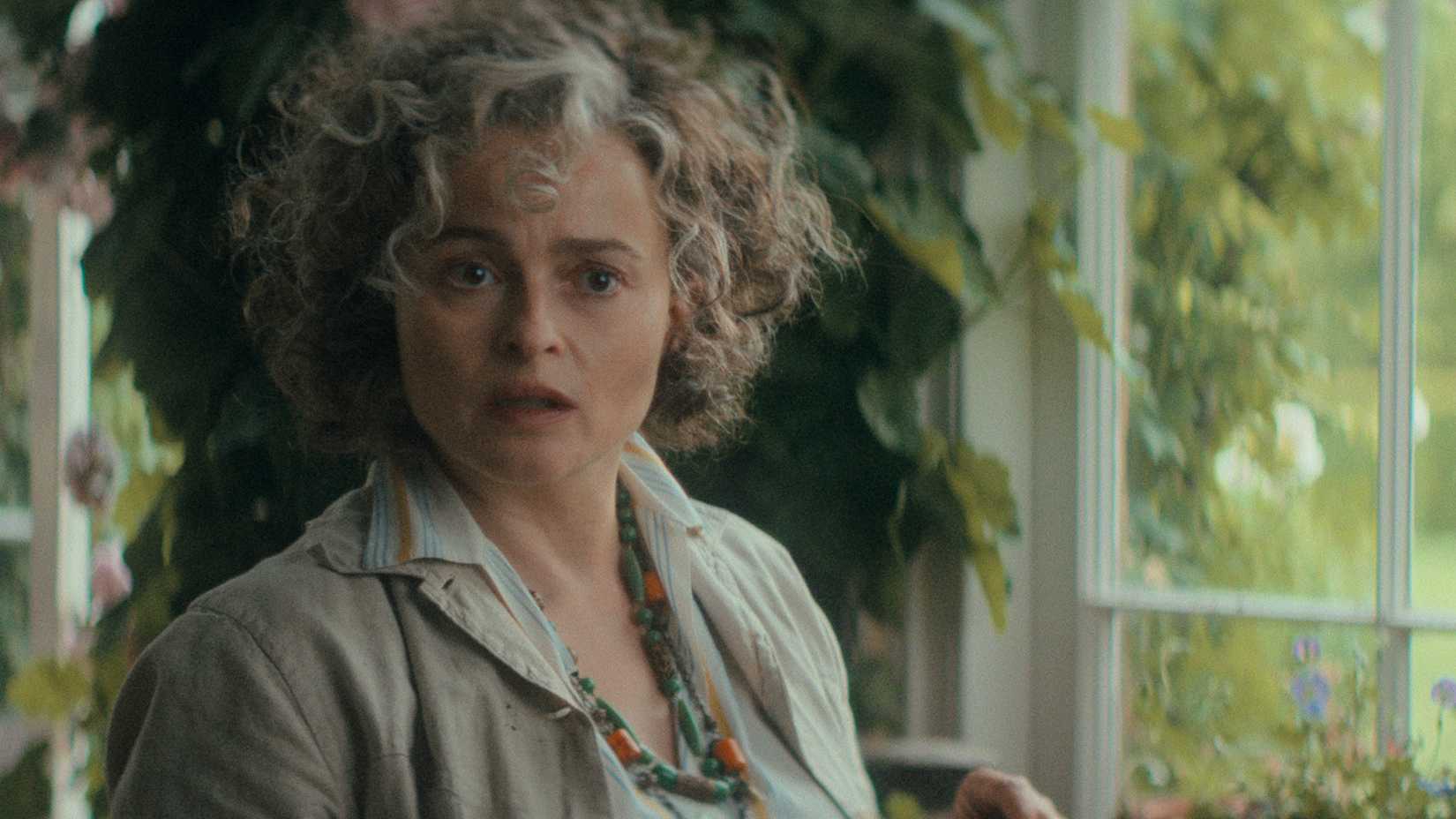 Helena Bonham Carter as Lady Caterham looking confused in Seven Dials