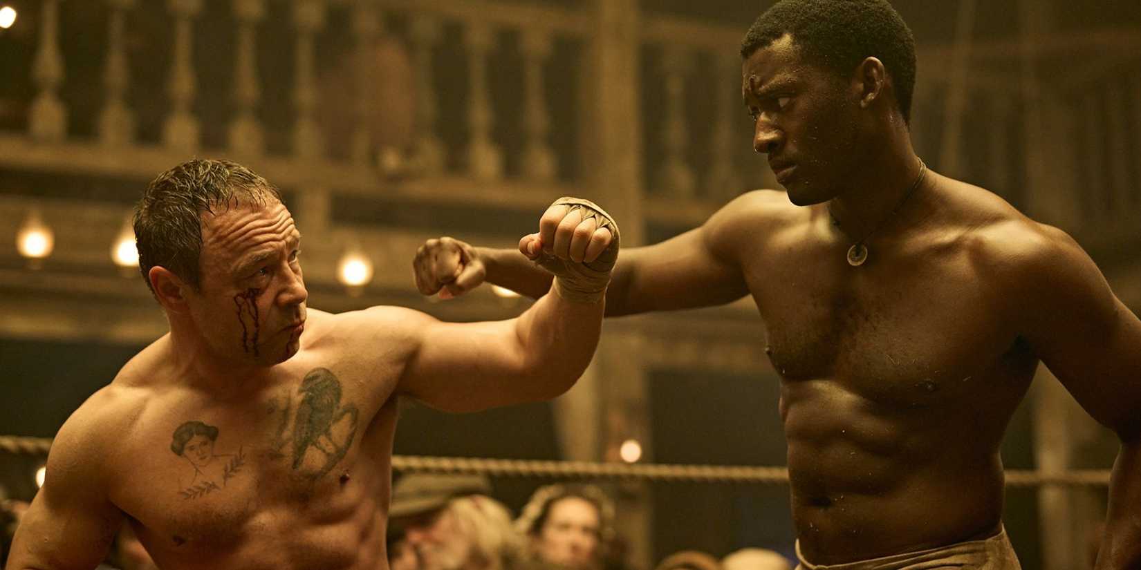 Hezekiah trading blows with Sugar Goodson in A Thousand Blows