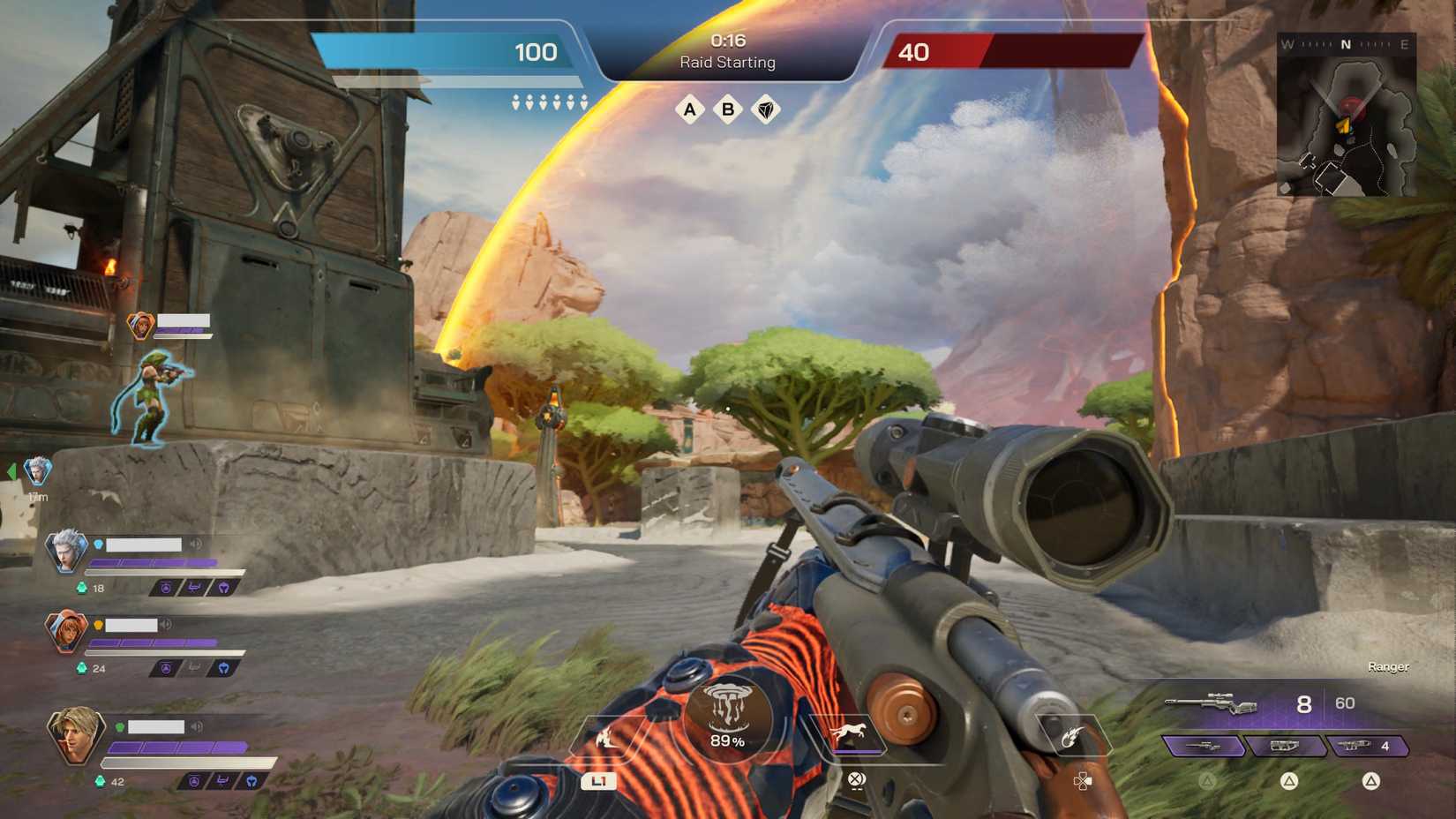 Highguard screenshot showing a siege tower about to destroy a shield.