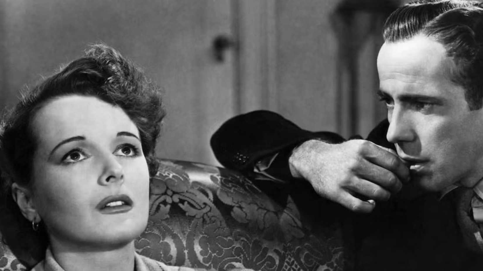 Humphrey Bogart and Mary Astor as Sam Spade and Brigid O'Shaughnessy in Maltese Falcon