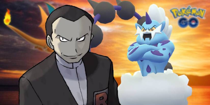 Pokémon GO Giovanni with Incarnate Forme Thundurus from Taken Over event