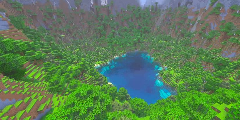 Minecraft Green Rock Crater survival world seed