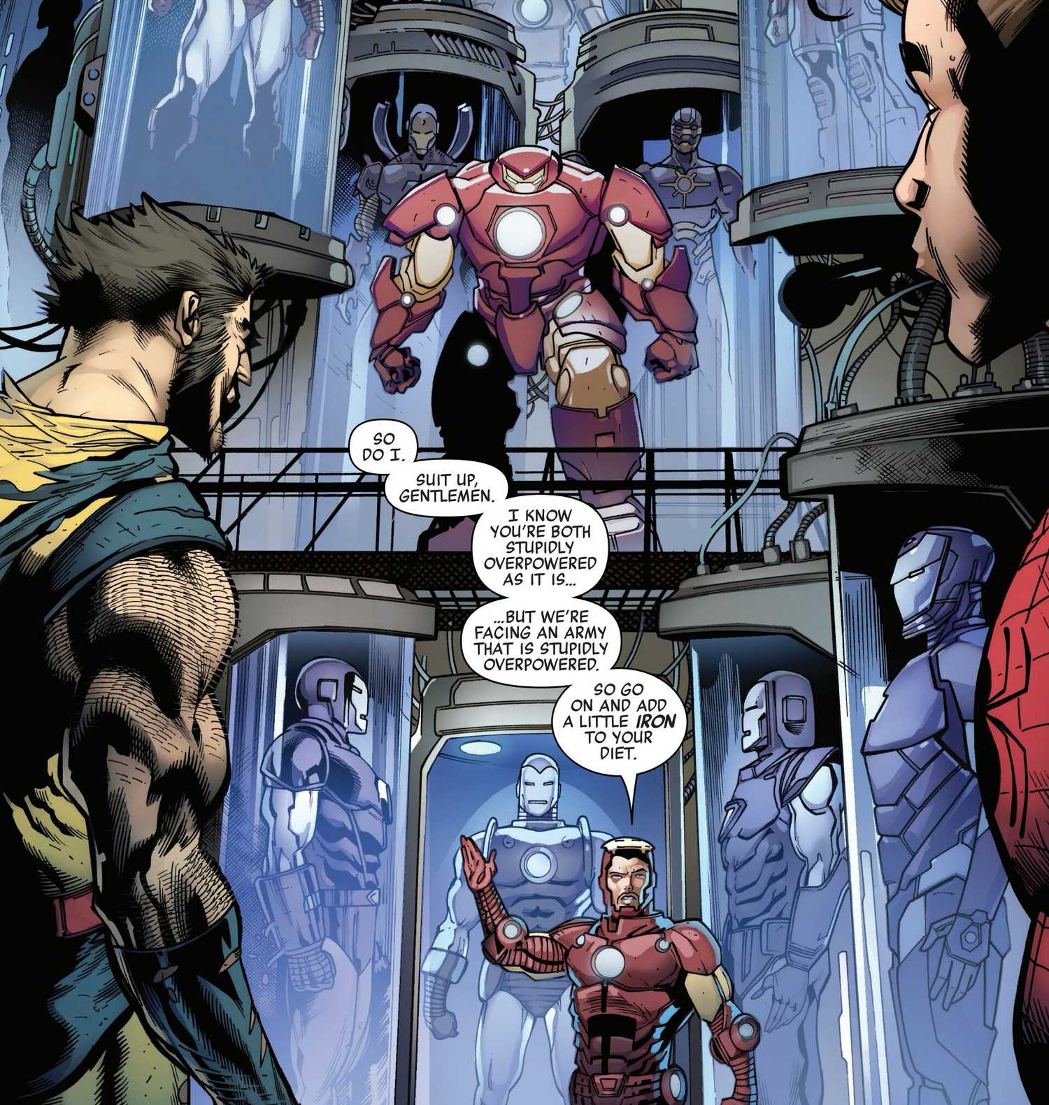 Iron Man Offers Suits To Wolverine and Spider-Man in Predator Kills The Marvel Universe 5