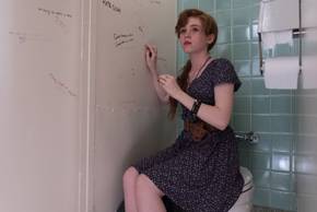Beverly In a Bathroom Stall in It