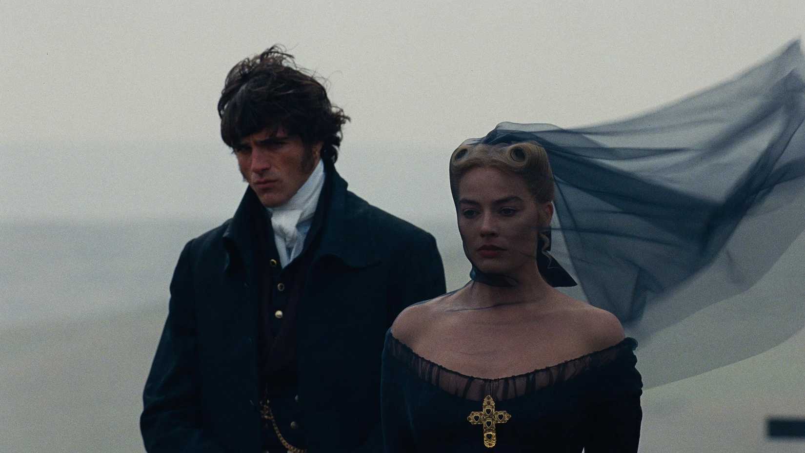 Jacob Elordi and Margot Robbie in Wuthering Heights