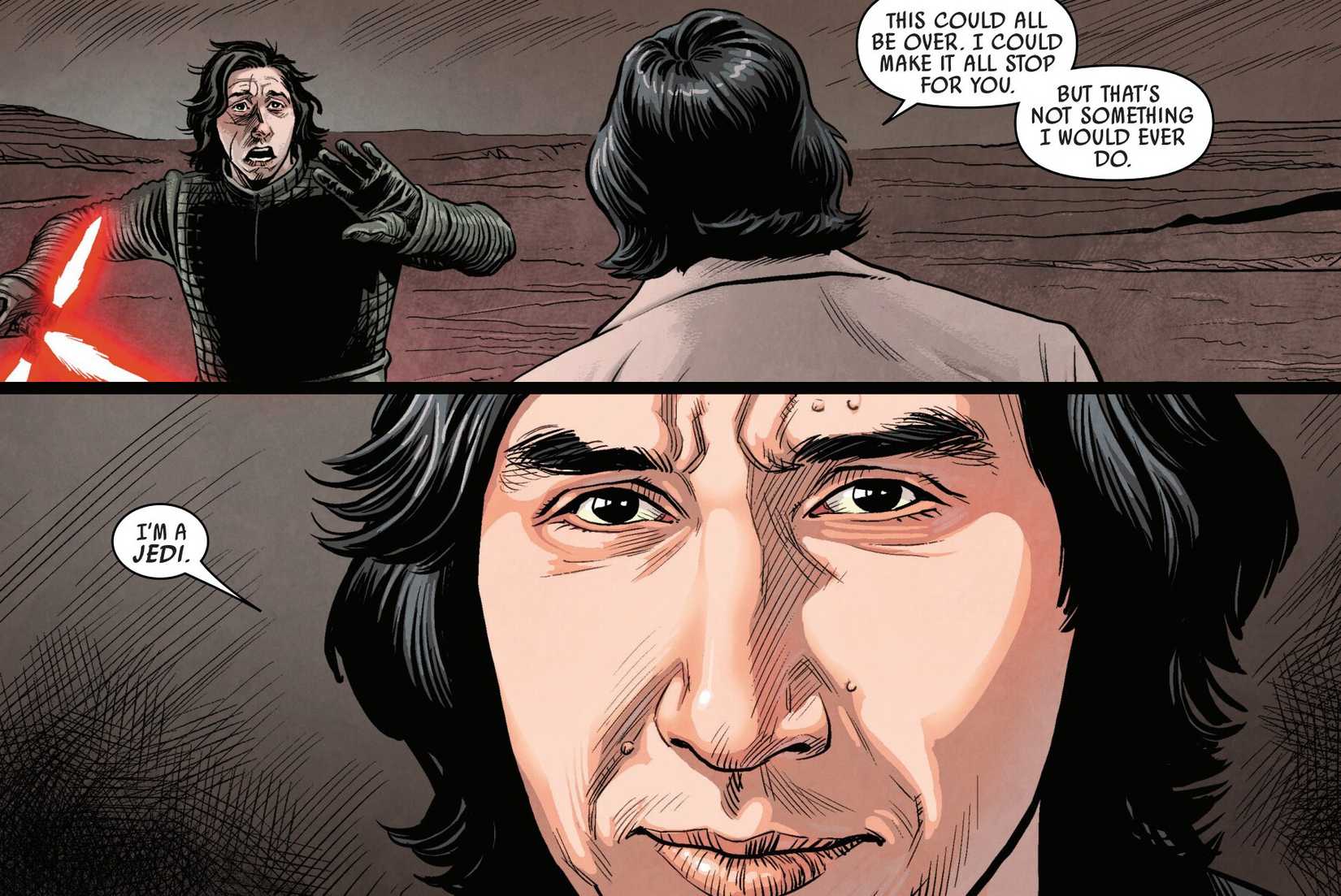 Jedi Version Ben Solo Meets Kylo Ren in Star Wars Comic