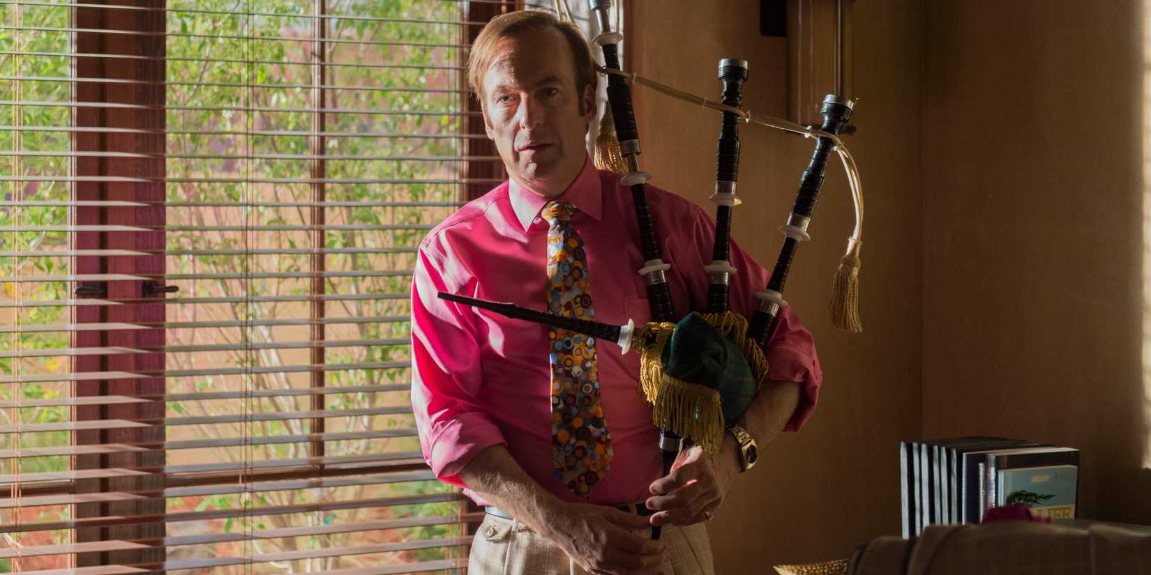 Jimmy with the bagpipes in Better Call Saul