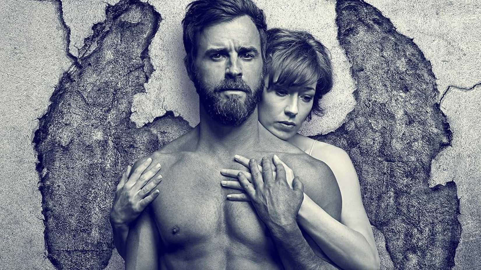 justin theroux and carrie coon leftovers promotional material