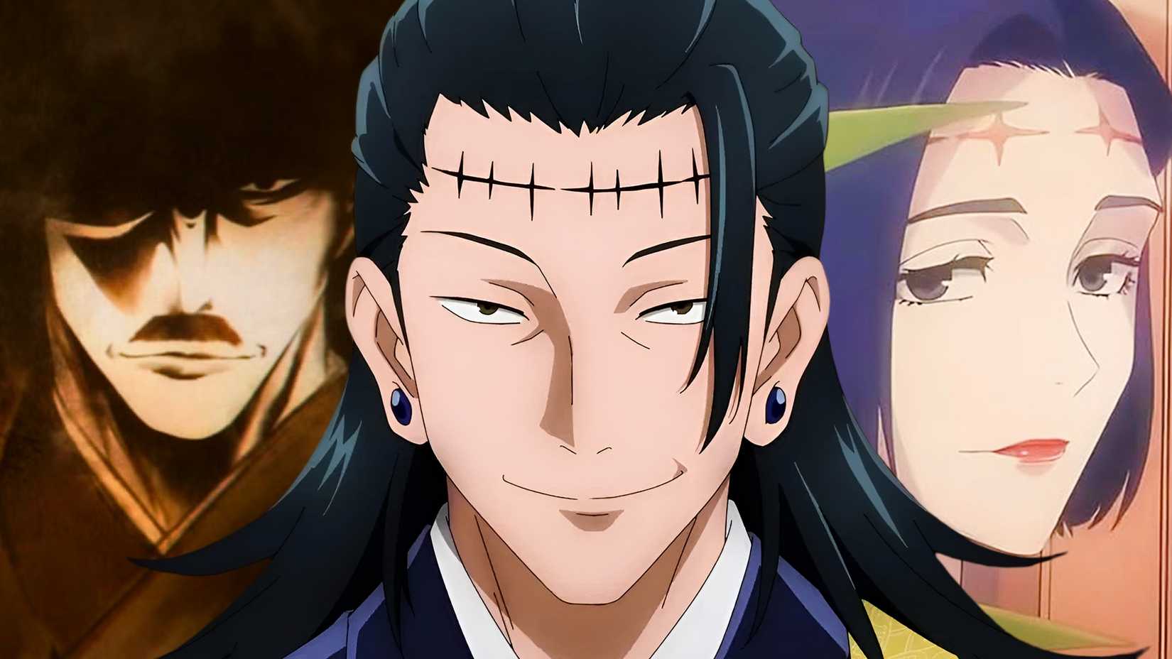 Kenjaku de Jujutsu Kaisen vu dans le corps de Suguru Geto devant ses apparitions en tant que Noritoshi Kamo et Kaori Itadori