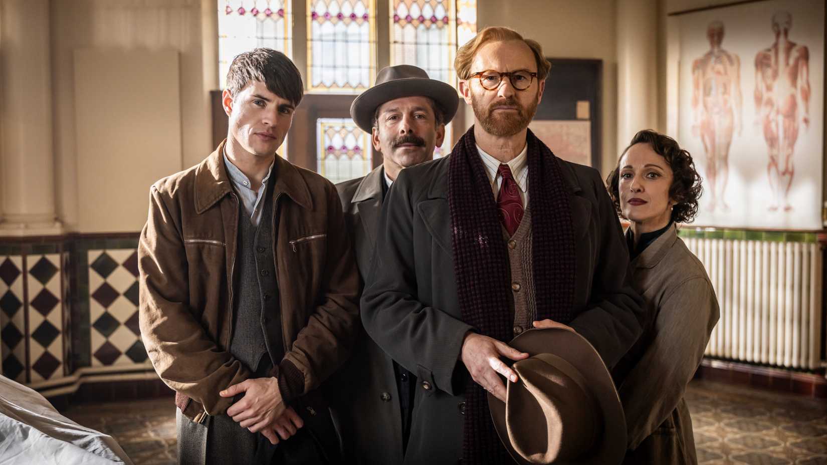 L-R_ Bookish Season 2 Connor Finch, Elliott Levy, Mark Gatiss, Nadia Albina