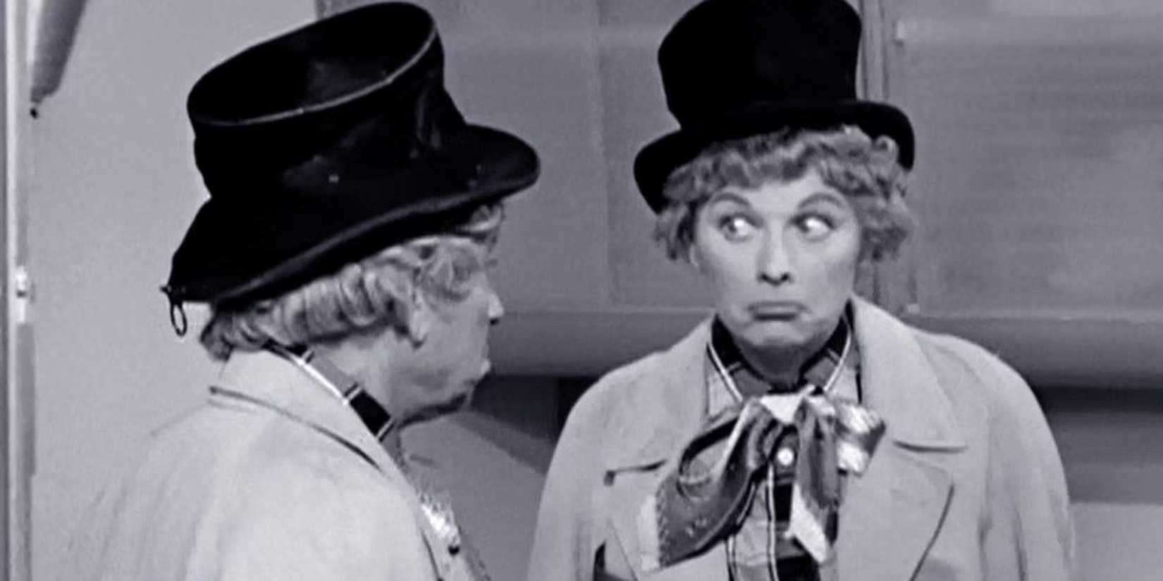 Lucy meets Harpo Marx in I Love Lucy