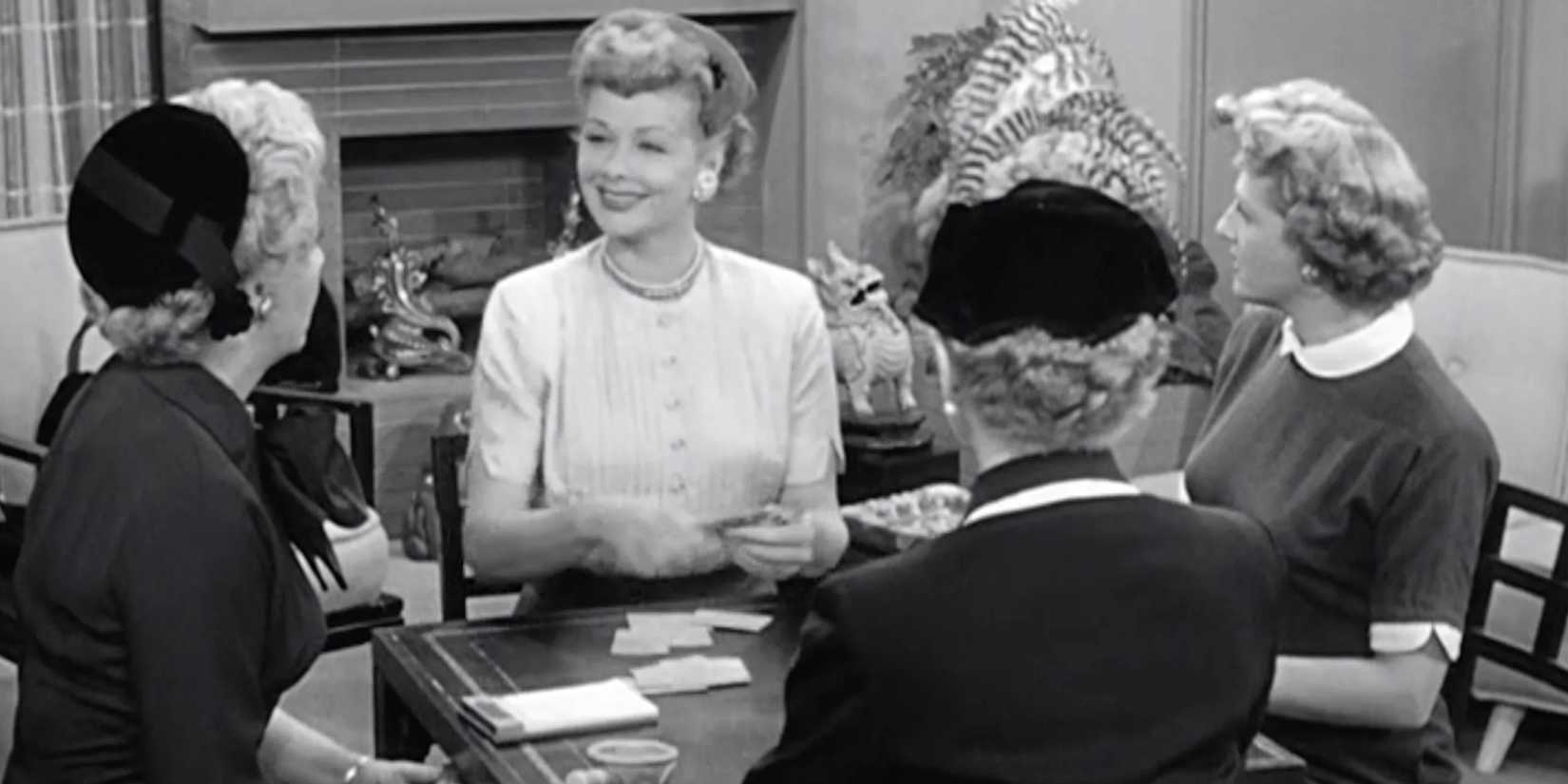 Lucy playing cards in I Love Lucy