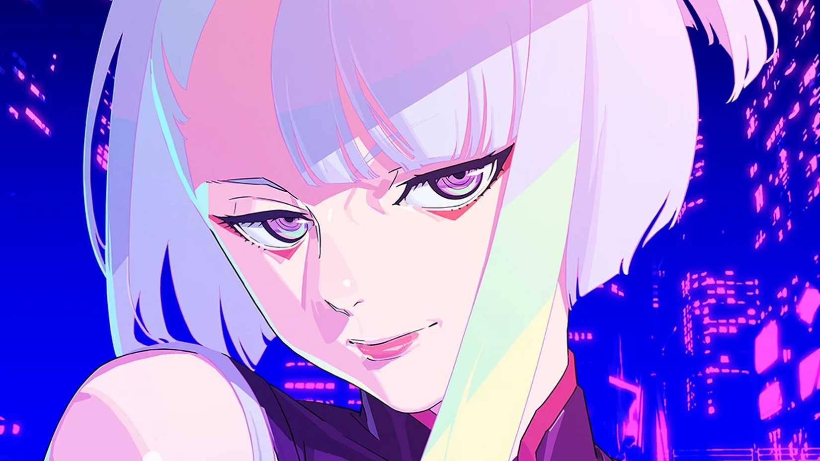 15 Goriest Anime Series of All Time 9 Lucy smiling in closeup in Cyberpunk Edgerunners