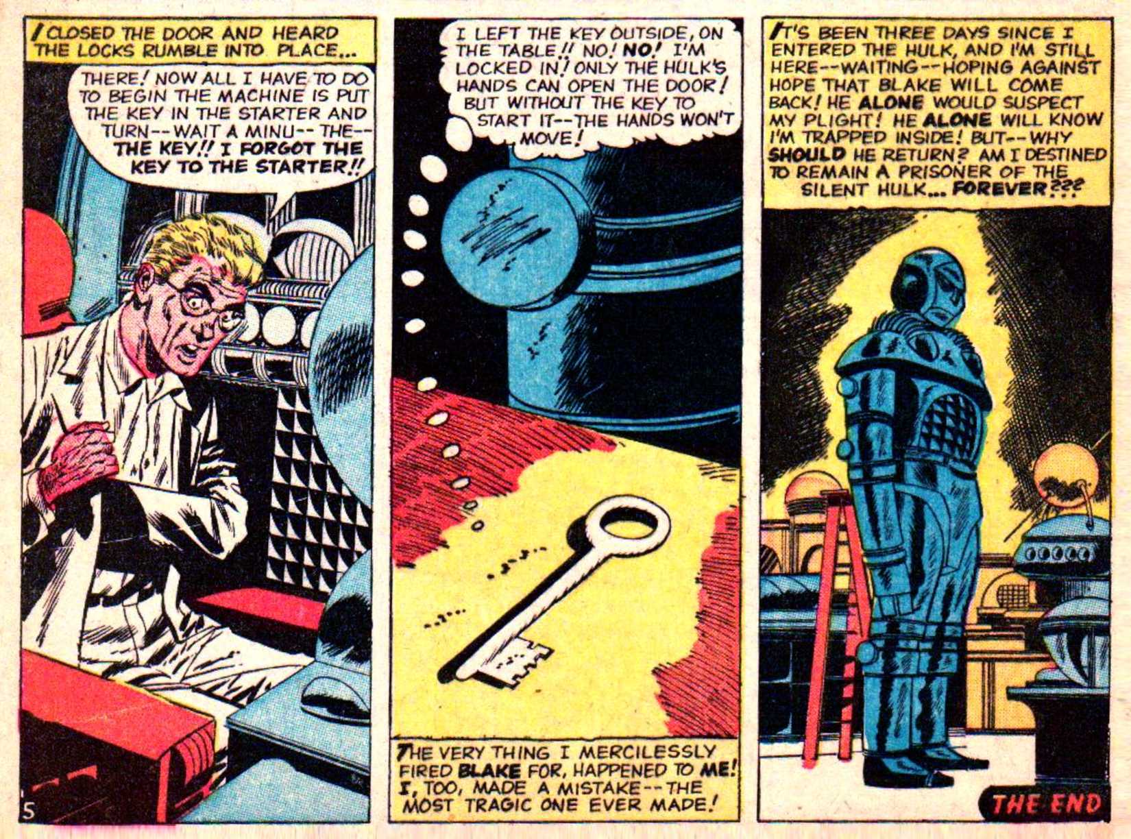 Marvel First Hulk Scientist Ending Death in Strange Tales Comic