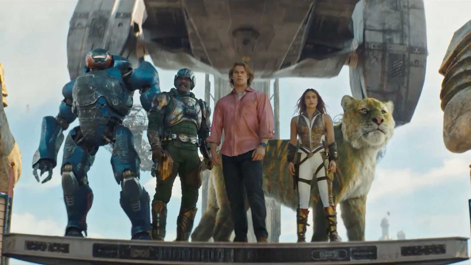 Elenco de Masters of the Universe em cena do novo filme
