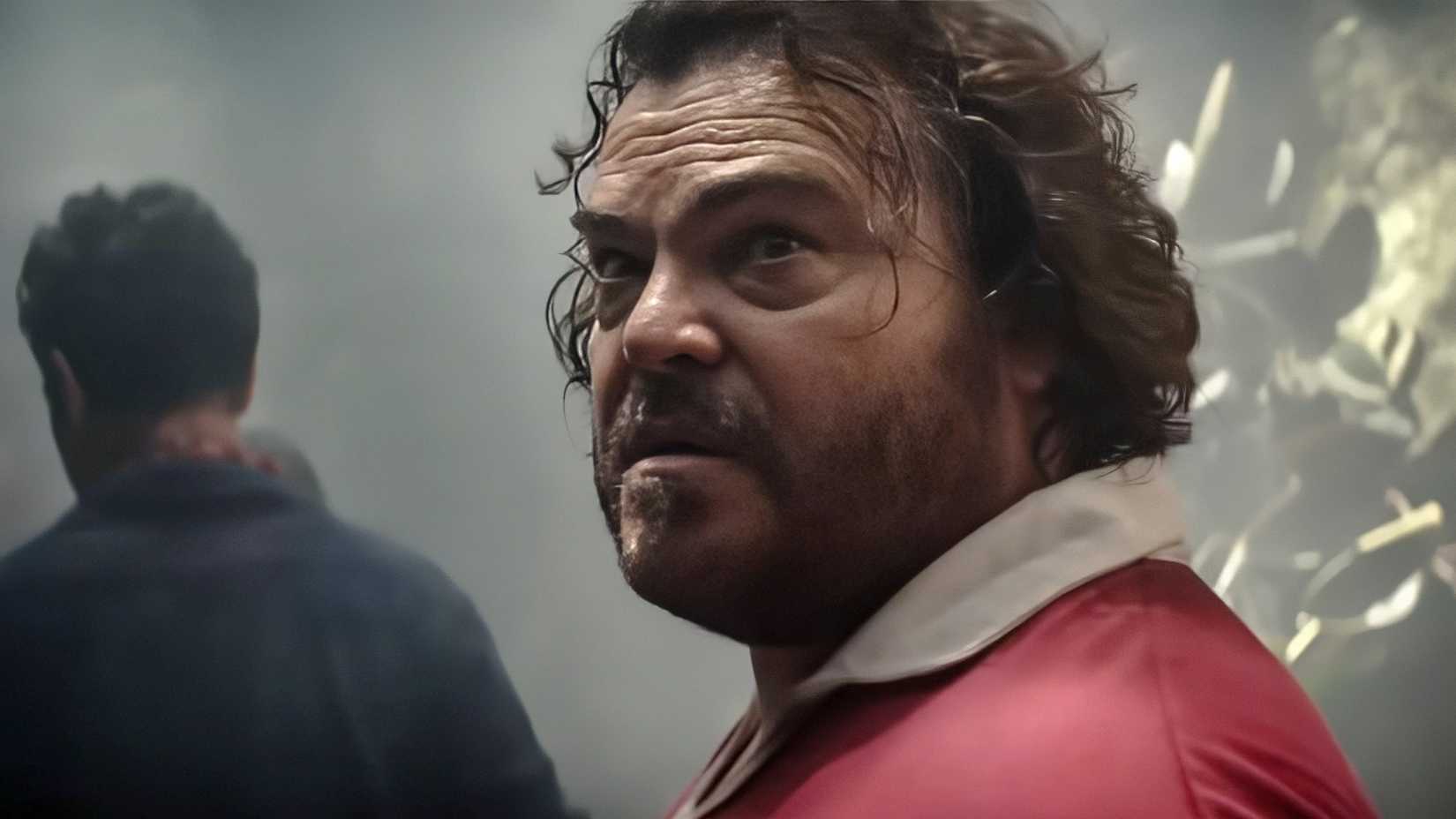 Jack Black com expressão de desconfiança em Anaconda