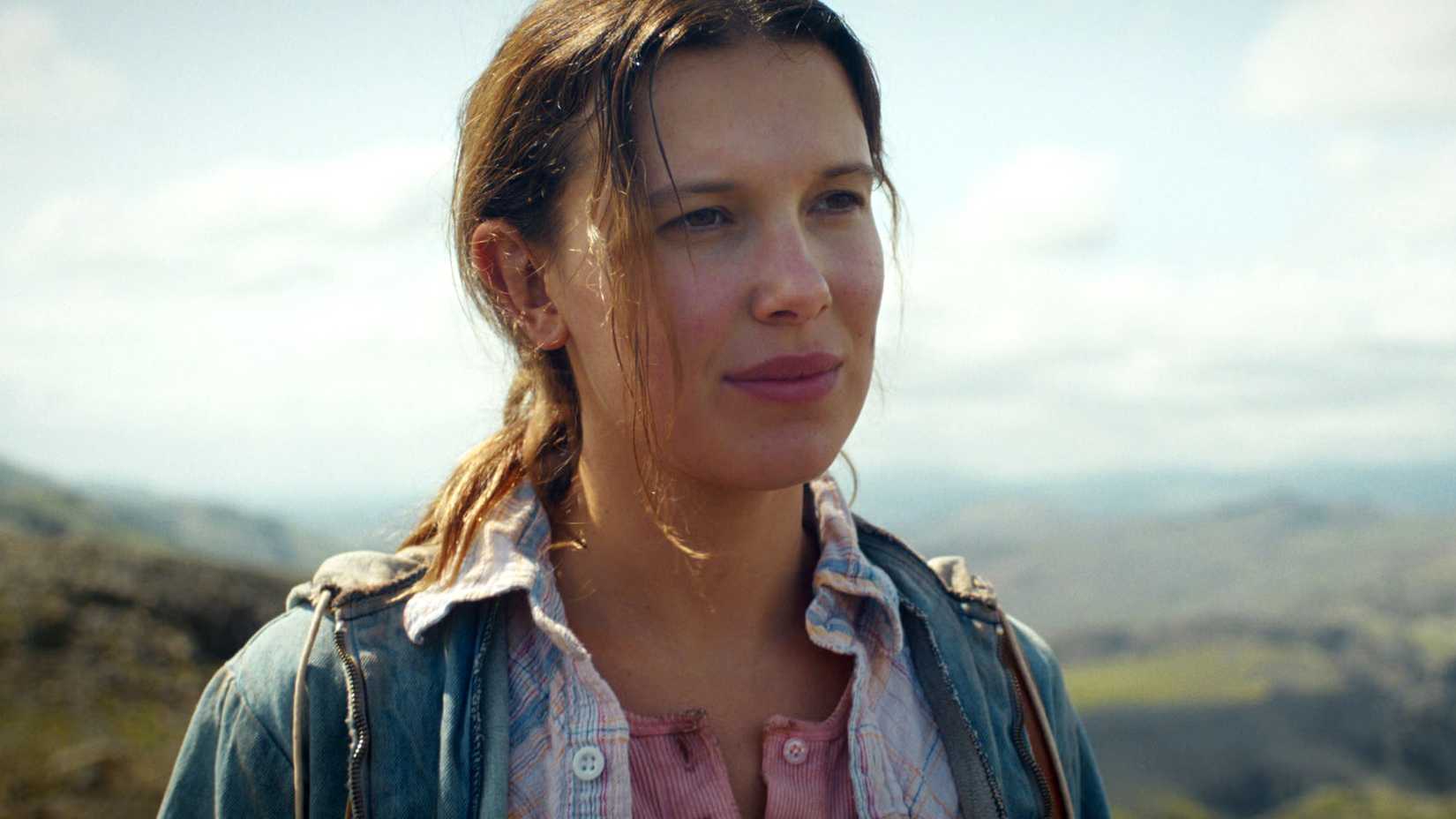 Millie Bobby Brown as Eleven in the Stranger Things ending.