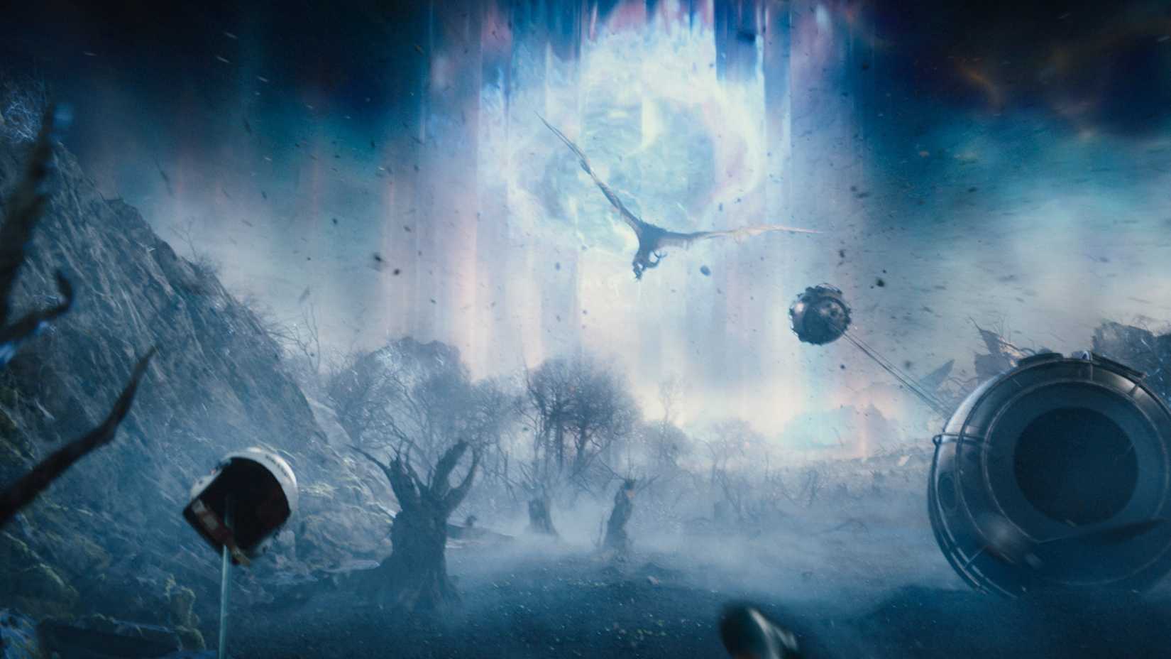 A portal sucking monsters and objects in Monarch: Legacy of Monsters season 1