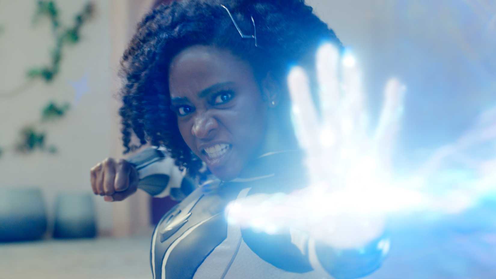 Monica Rambeau using her powers in The Marvels