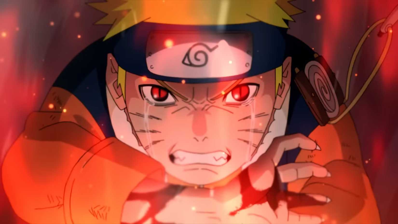 Naruto pleure en combattant Sasuke